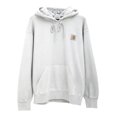 Carhartt WIP Hooded Nelson Sweat Sonic Silver Garment Dyed I029963.1YE.GD.03 Degli Uberti